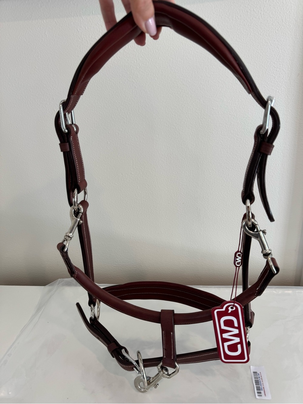 CWD Brown Leather Halter Cob size. NWT
